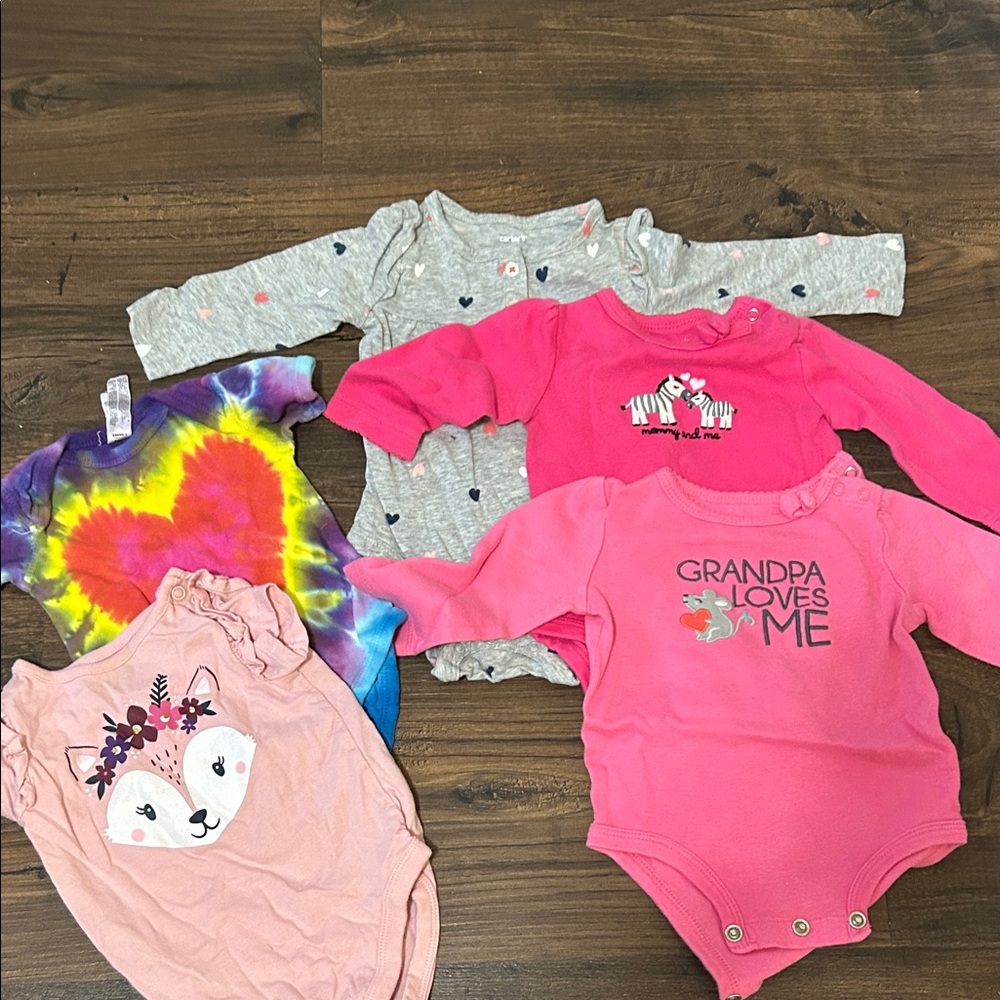 5 Assorted Kids Onsies 3-6